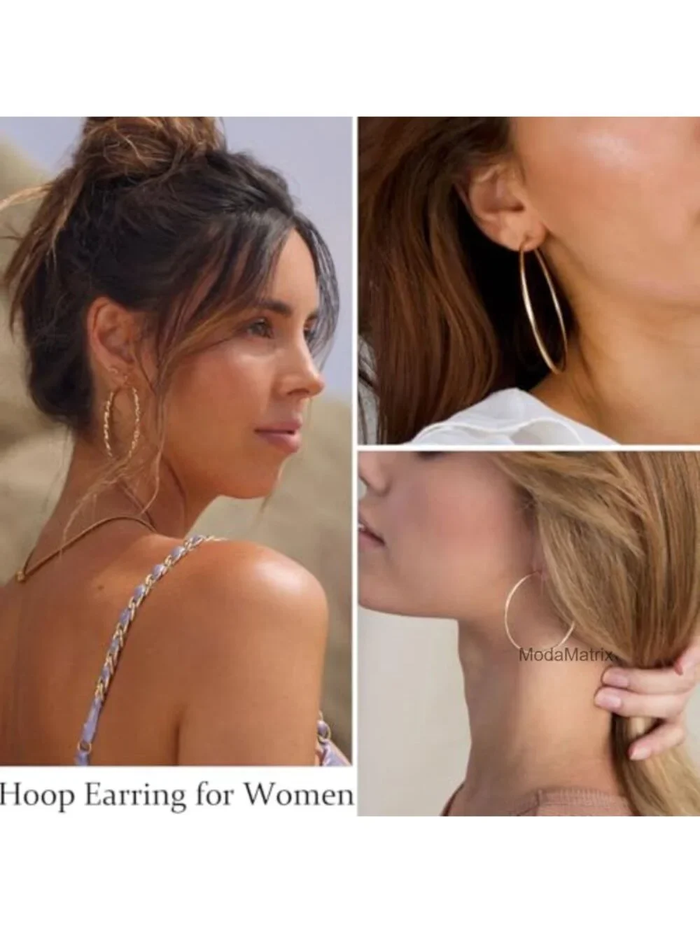 24 Pairs Gold Silver Hoop Earrings Set for Women, Lightweight Hoop Earrings Pack